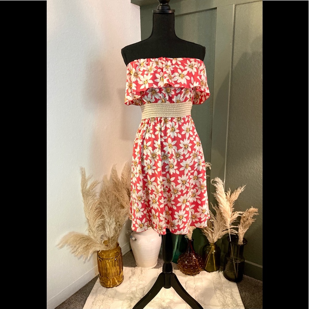 Summer Strapless Dress 🌸🏖